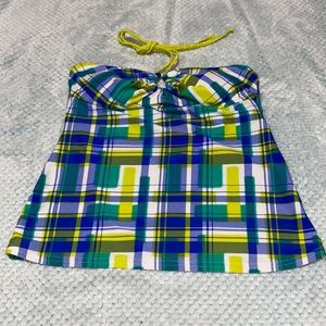 Arizona Jean co patterned bathing suit top (M)
